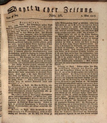 Bayreuther Zeitung Dienstag 1. Mai 1827