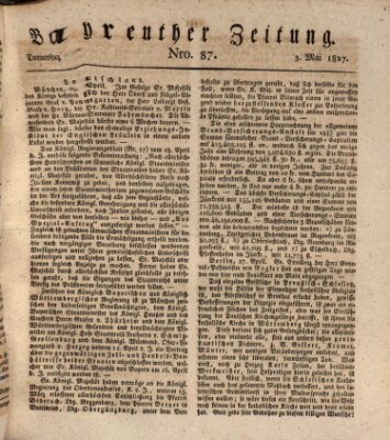 Bayreuther Zeitung Donnerstag 3. Mai 1827