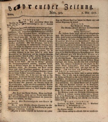 Bayreuther Zeitung Montag 7. Mai 1827