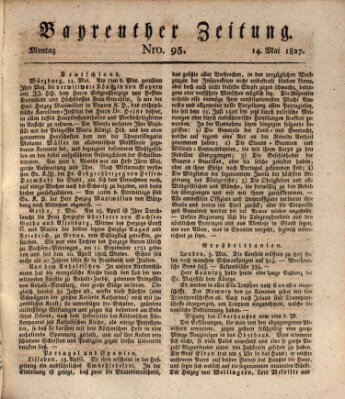 Bayreuther Zeitung Montag 14. Mai 1827