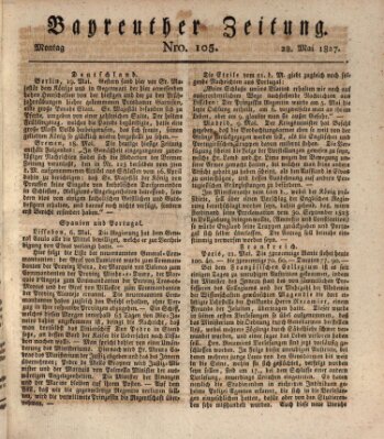 Bayreuther Zeitung Montag 28. Mai 1827