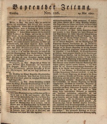 Bayreuther Zeitung Dienstag 29. Mai 1827