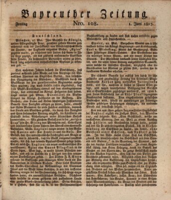 Bayreuther Zeitung Freitag 1. Juni 1827