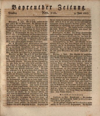 Bayreuther Zeitung Dienstag 5. Juni 1827