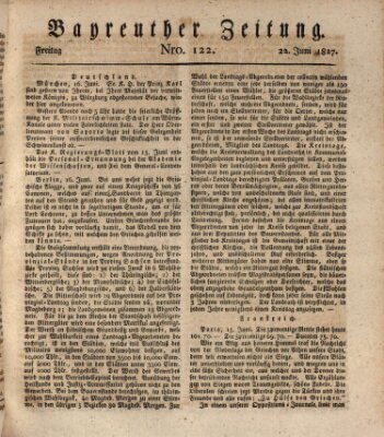 Bayreuther Zeitung Freitag 22. Juni 1827