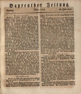 Bayreuther Zeitung Dienstag 26. Juni 1827