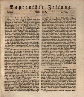 Bayreuther Zeitung Freitag 29. Juni 1827