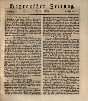 Bayreuther Zeitung Dienstag 3. Juli 1827