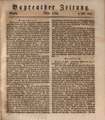 Bayreuther Zeitung Montag 9. Juli 1827