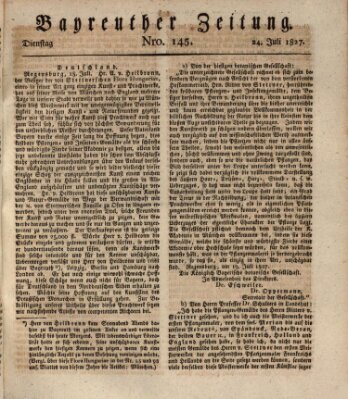 Bayreuther Zeitung Dienstag 24. Juli 1827