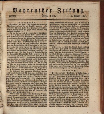 Bayreuther Zeitung Freitag 3. August 1827