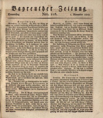 Bayreuther Zeitung Donnerstag 1. November 1827