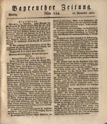 Bayreuther Zeitung Montag 26. November 1827