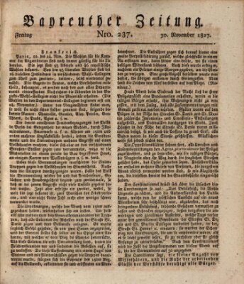 Bayreuther Zeitung Freitag 30. November 1827