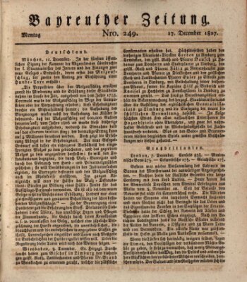 Bayreuther Zeitung Montag 17. Dezember 1827