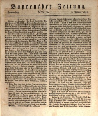 Bayreuther Zeitung Donnerstag 3. Januar 1828