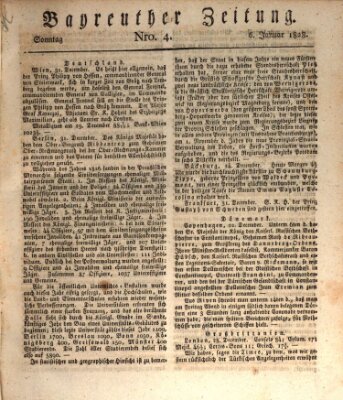 Bayreuther Zeitung Sonntag 6. Januar 1828