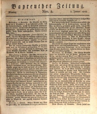 Bayreuther Zeitung Montag 7. Januar 1828