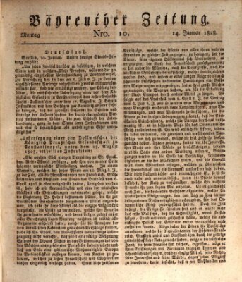 Bayreuther Zeitung Montag 14. Januar 1828