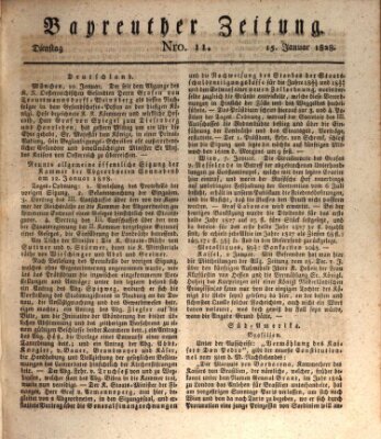 Bayreuther Zeitung Dienstag 15. Januar 1828