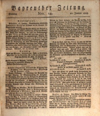 Bayreuther Zeitung Sonntag 20. Januar 1828