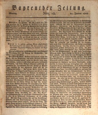 Bayreuther Zeitung Montag 21. Januar 1828