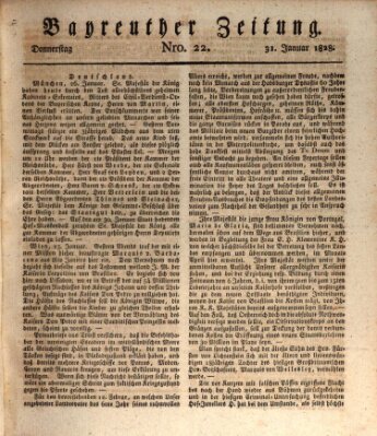 Bayreuther Zeitung Donnerstag 31. Januar 1828