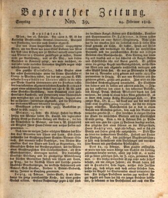 Bayreuther Zeitung Sonntag 24. Februar 1828