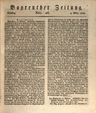 Bayreuther Zeitung Dienstag 4. März 1828