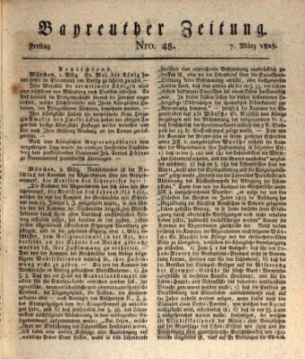 Bayreuther Zeitung Freitag 7. März 1828