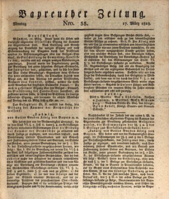 Bayreuther Zeitung Montag 17. März 1828