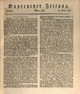 Bayreuther Zeitung Dienstag 18. März 1828