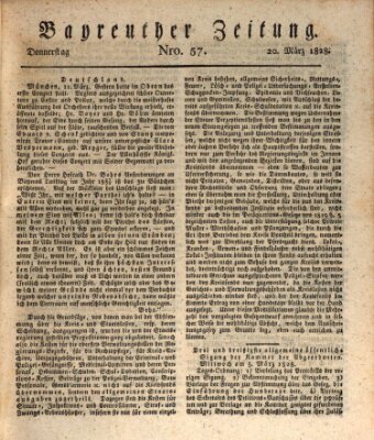 Bayreuther Zeitung Donnerstag 20. März 1828