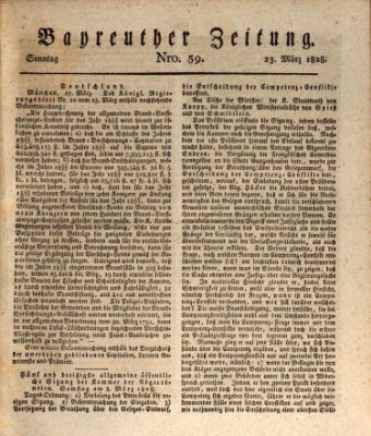 Bayreuther Zeitung Sonntag 23. März 1828