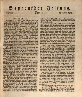 Bayreuther Zeitung Dienstag 25. März 1828