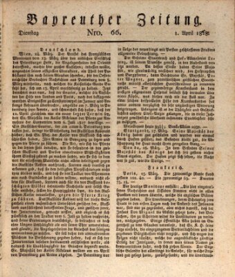 Bayreuther Zeitung Dienstag 1. April 1828