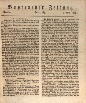 Bayreuther Zeitung Freitag 4. April 1828