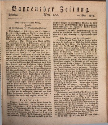Bayreuther Zeitung Dienstag 20. Mai 1828