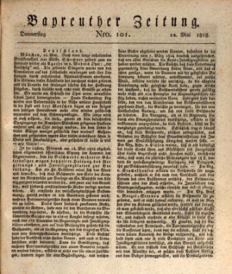 Bayreuther Zeitung Donnerstag 22. Mai 1828