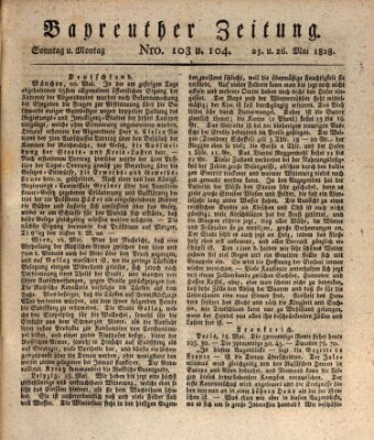 Bayreuther Zeitung Montag 26. Mai 1828