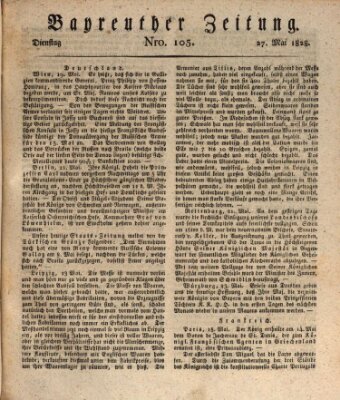 Bayreuther Zeitung Tuesday 27. May 1828