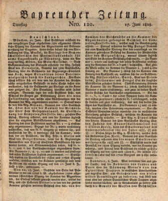 Bayreuther Zeitung Dienstag 17. Juni 1828