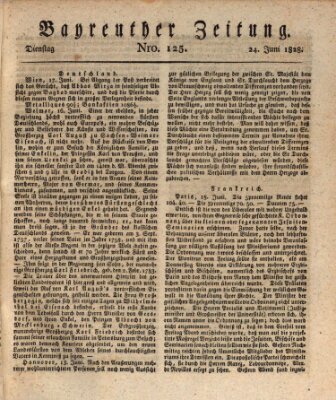 Bayreuther Zeitung Dienstag 24. Juni 1828