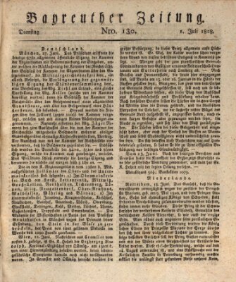 Bayreuther Zeitung Dienstag 1. Juli 1828