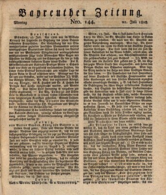 Bayreuther Zeitung Montag 21. Juli 1828