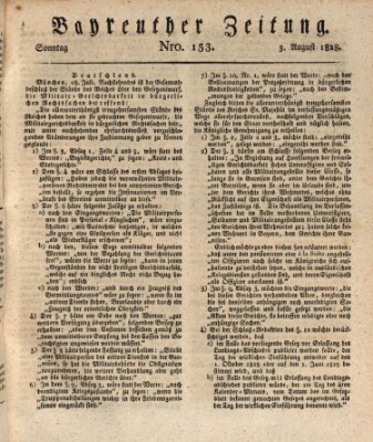 Bayreuther Zeitung Sonntag 3. August 1828