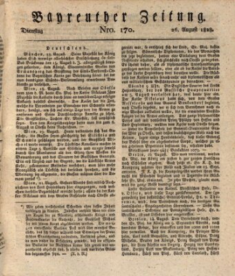 Bayreuther Zeitung Dienstag 26. August 1828