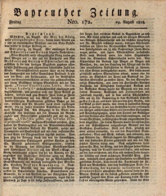 Bayreuther Zeitung Freitag 29. August 1828