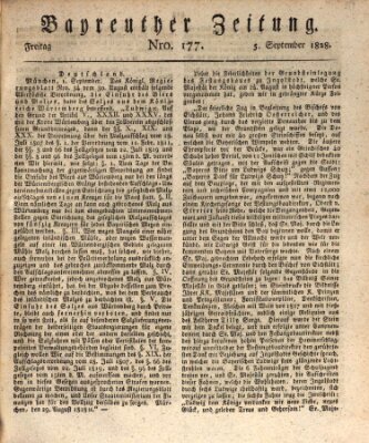 Bayreuther Zeitung Freitag 5. September 1828