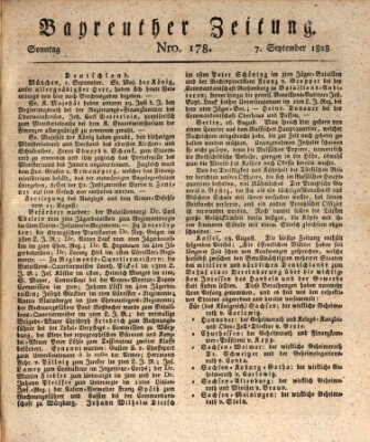 Bayreuther Zeitung Sonntag 7. September 1828